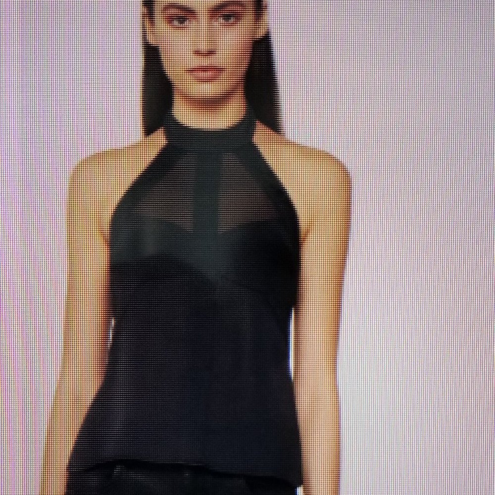 BCBG MAXAZRIA black high neck halter top M